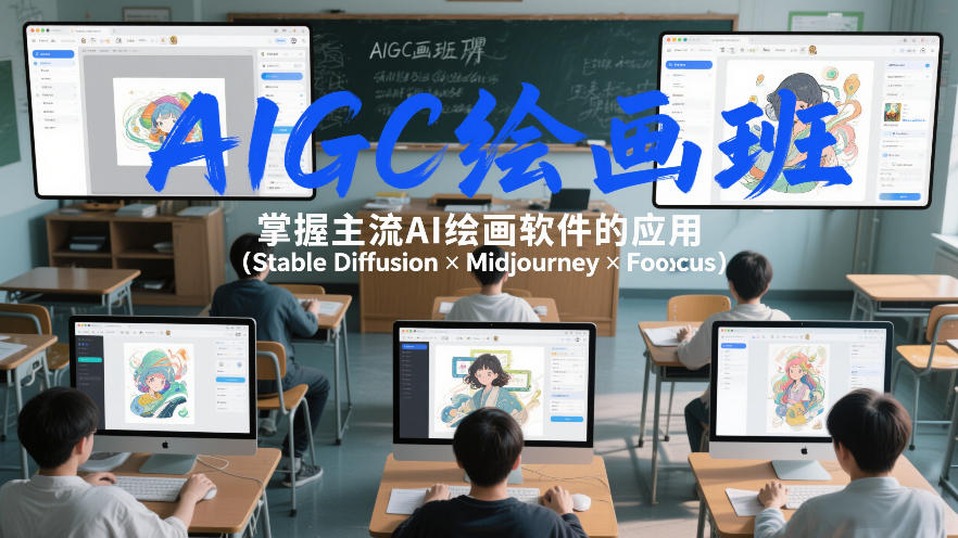 AIGC绘画班，掌握主流Ai绘画软件的应用(Stable Diffusion x Midjourney x Fooocus)-想要创业