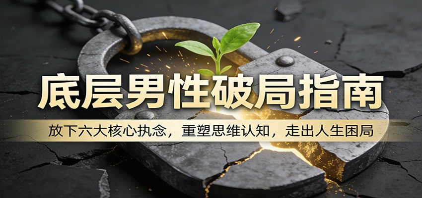 底层男性破局指南:放下六大核心执念,重塑思维认知,走出人生困局-想要创业
