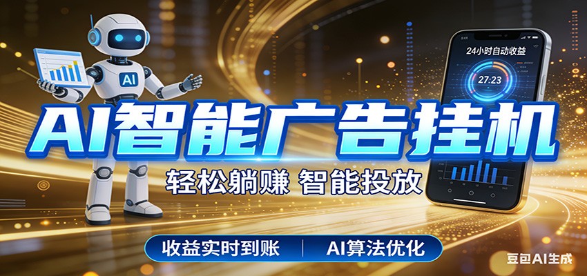 智能广告挂机新时代，利用碎片化时间实现稳定被动收益，AI帮你持续盈利-想要创业