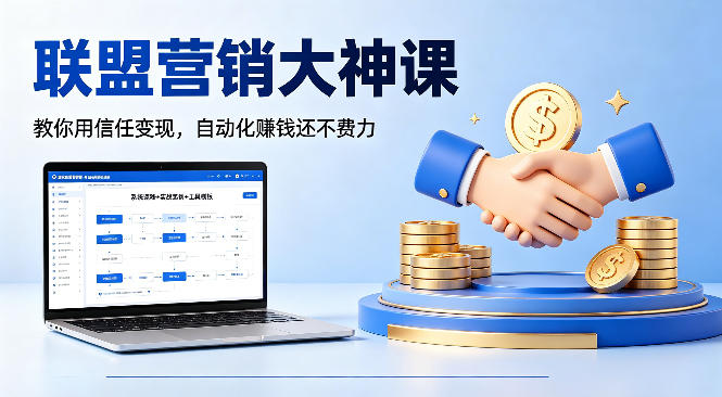 联盟营销大神课，教你用信任变现，自动化賺钱还不费力【原创双语字幕】-想要创业