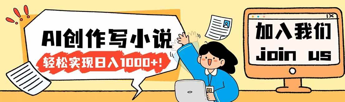 （17822期）26年最新风口项目AI工具创作写小说，轻松实现日入1000+-想要创业