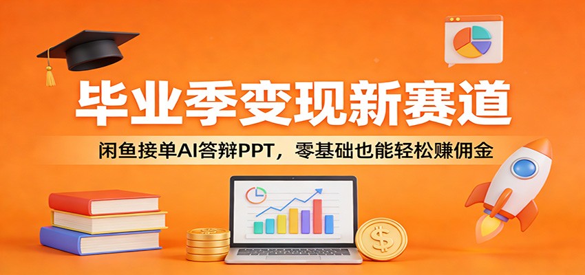 毕业季变现新赛道：闲鱼接单AI答辩PPT，零基础也能轻松赚佣金-想要创业