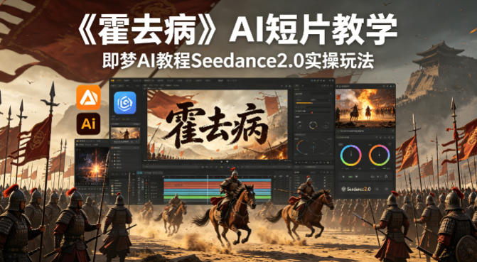 《霍去病》AI短片教学，即梦AI教程Seedance2.0实操玩法-想要创业