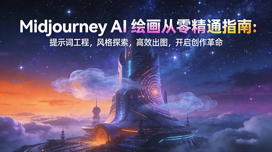 Midjourney AI绘画从零精通指南：提示词工程，风格探索，高效出图，开启创作革命-想要创业