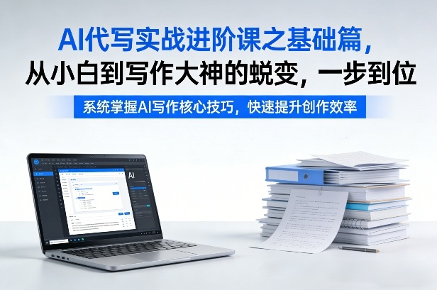 AI代写实战进阶课之基础篇，从小白到写作大神的蜕变，一步到位【揭秘】-想要创业