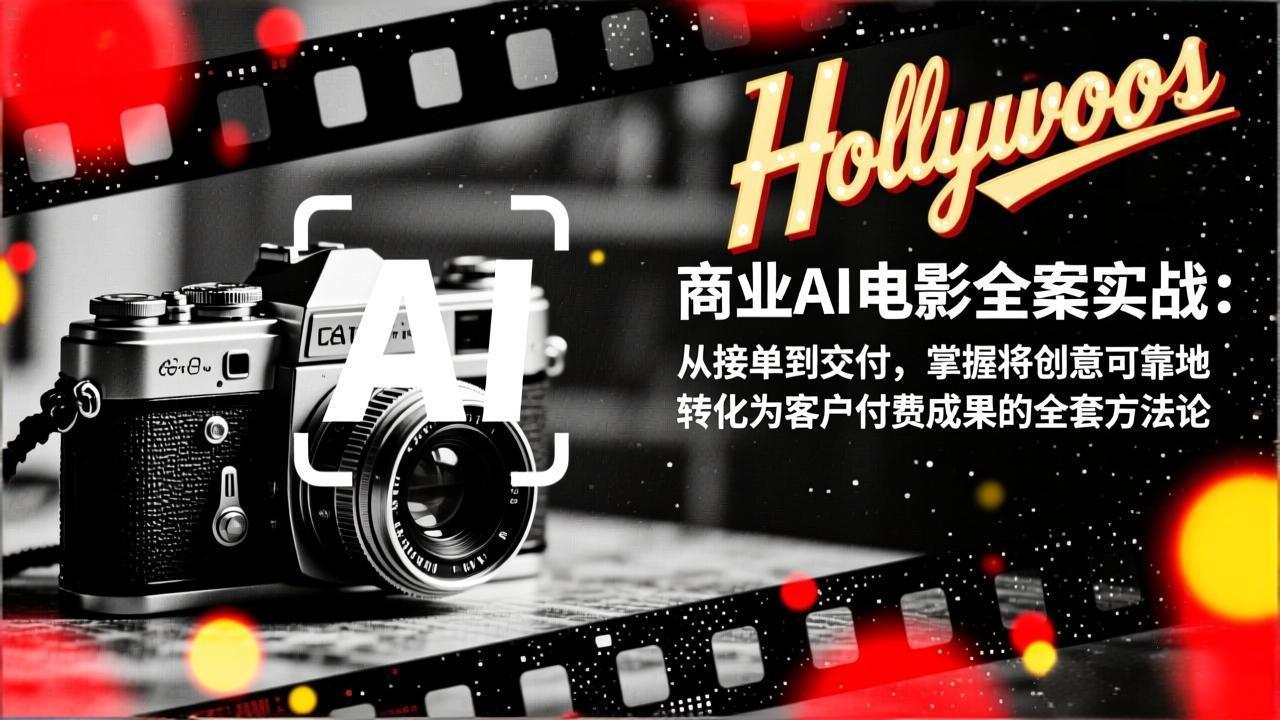 商业AI电影全案实战：从接单到交付，掌握将创意可靠地转化为客户付费成果的全套方法论-想要创业