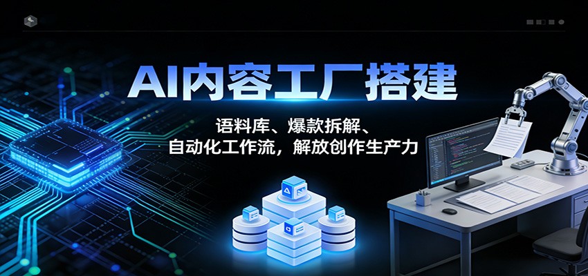 AI内容工厂搭建：语料库、爆款拆解、自动化工作流，解放创作生产力-想要创业