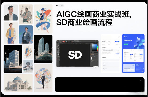 AIGC绘画商业实战班，SD商业绘画流程-想要创业