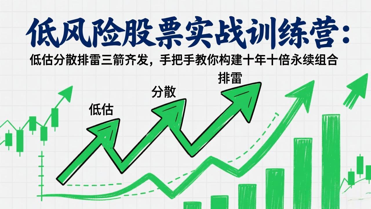 低风险股票实战训练营：低估分散排雷三箭齐发，手把手教你构建十年十倍永续组合-想要创业