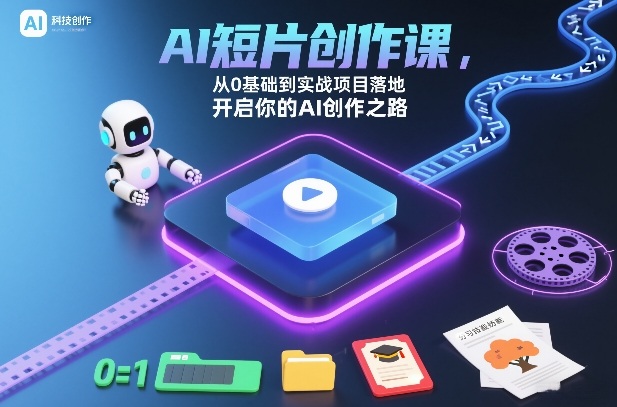 AI短片创作课，从0基础到实战项目落地，开启你的AI创作之路(更新)-想要创业