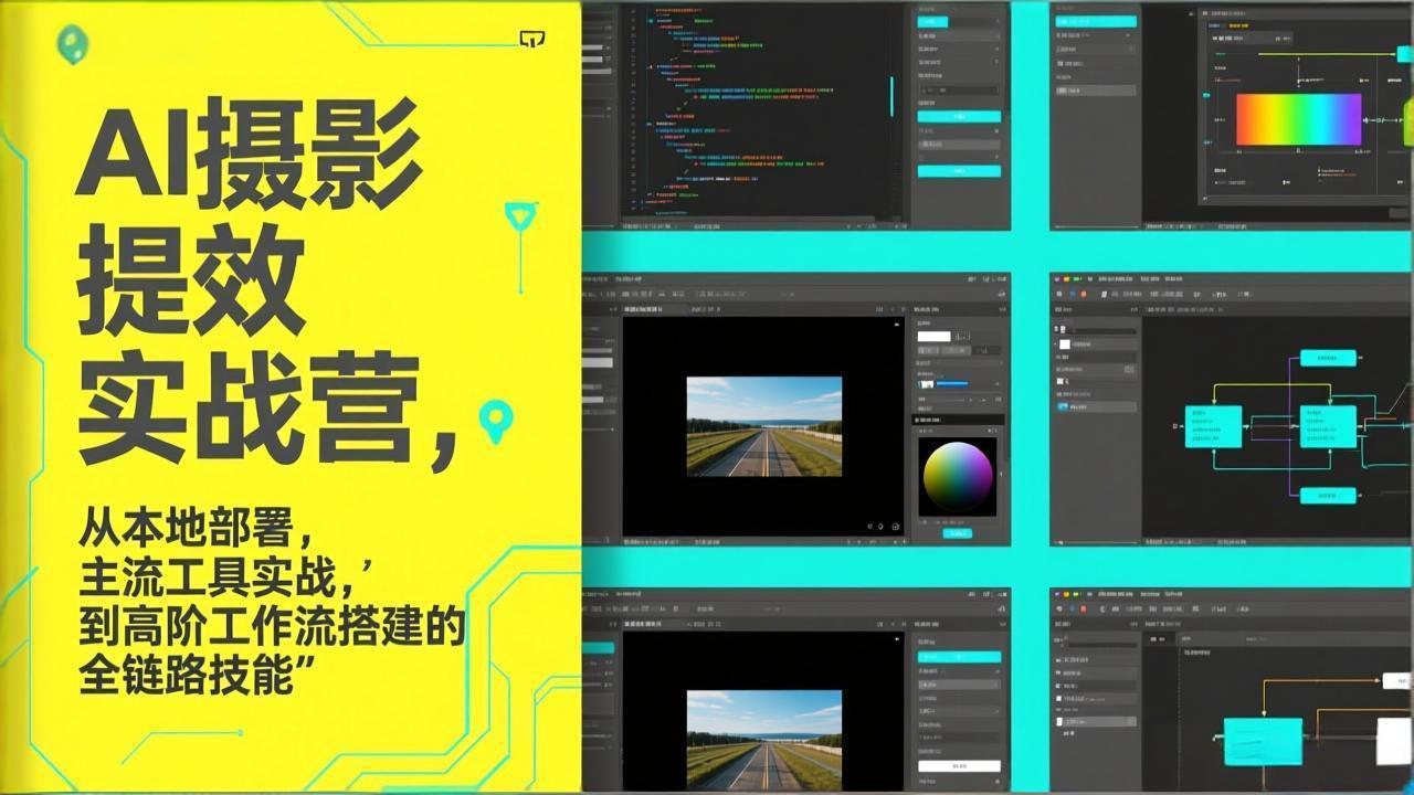 AI+摄影提效实战营，从本地部署，主流工具实战，到高阶工作流搭建的全链路技能-想要创业