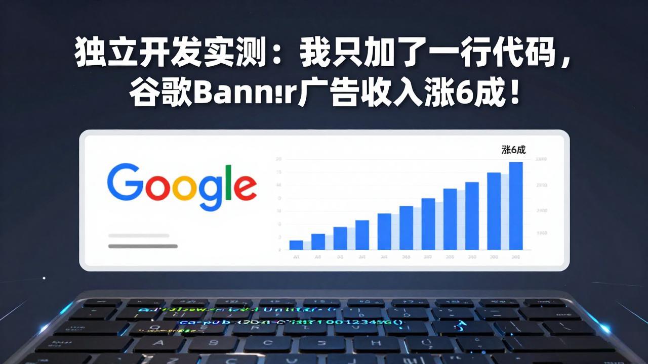 付费文章：独立开发实测：我只加了一行代码，谷歌Banner广告收入涨6成！-想要创业