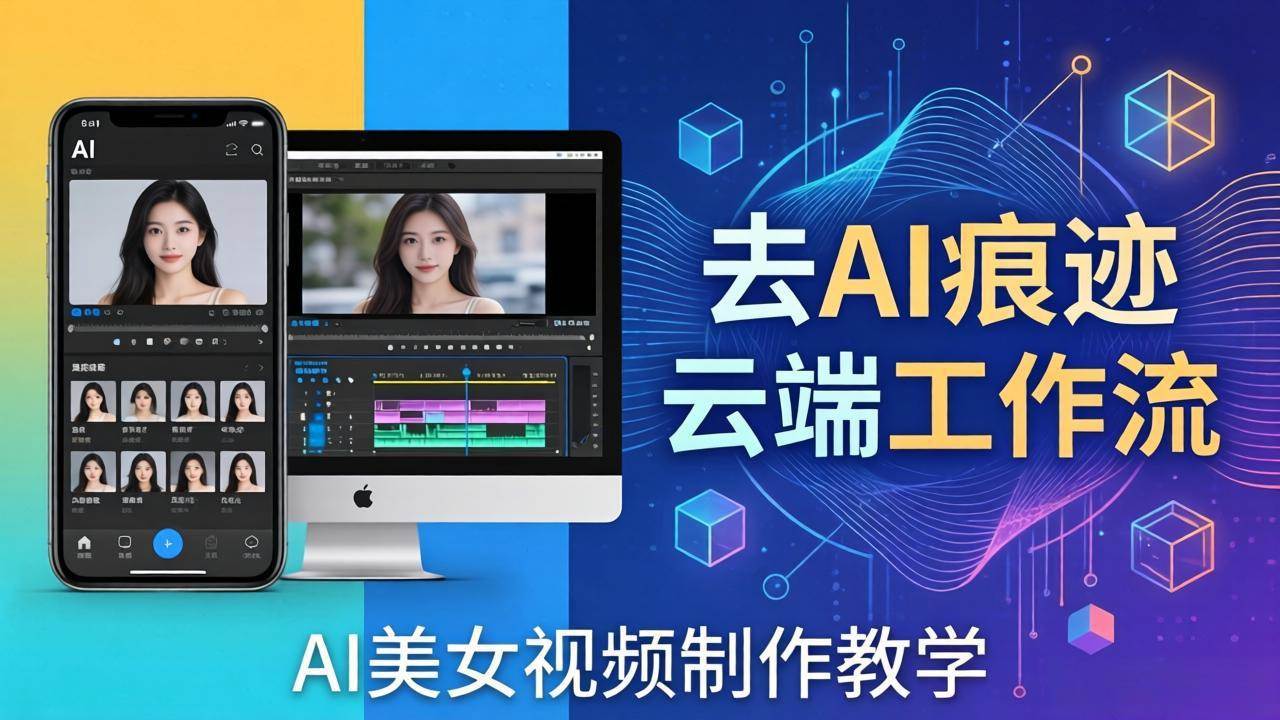 （17928期）AI美女视频制作教学：去AI痕迹，云端工作流出图，手机电脑均可，不需要配置-想要创业