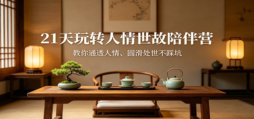 21天玩转人情世故陪伴营：教你通透人情、圆滑处世不踩坑-想要创业
